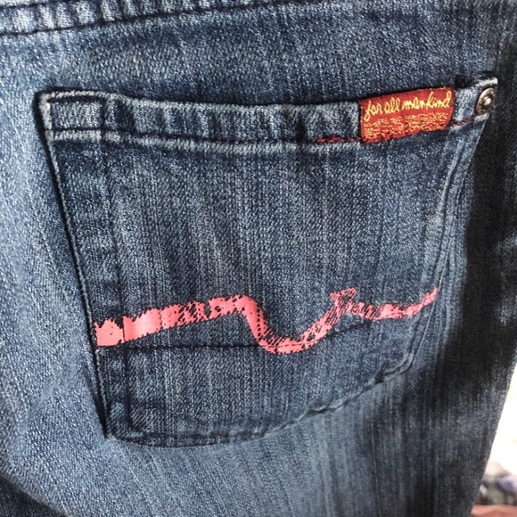 7 For All Mankind Pink Pocket Jeans - Picture 1 of 6